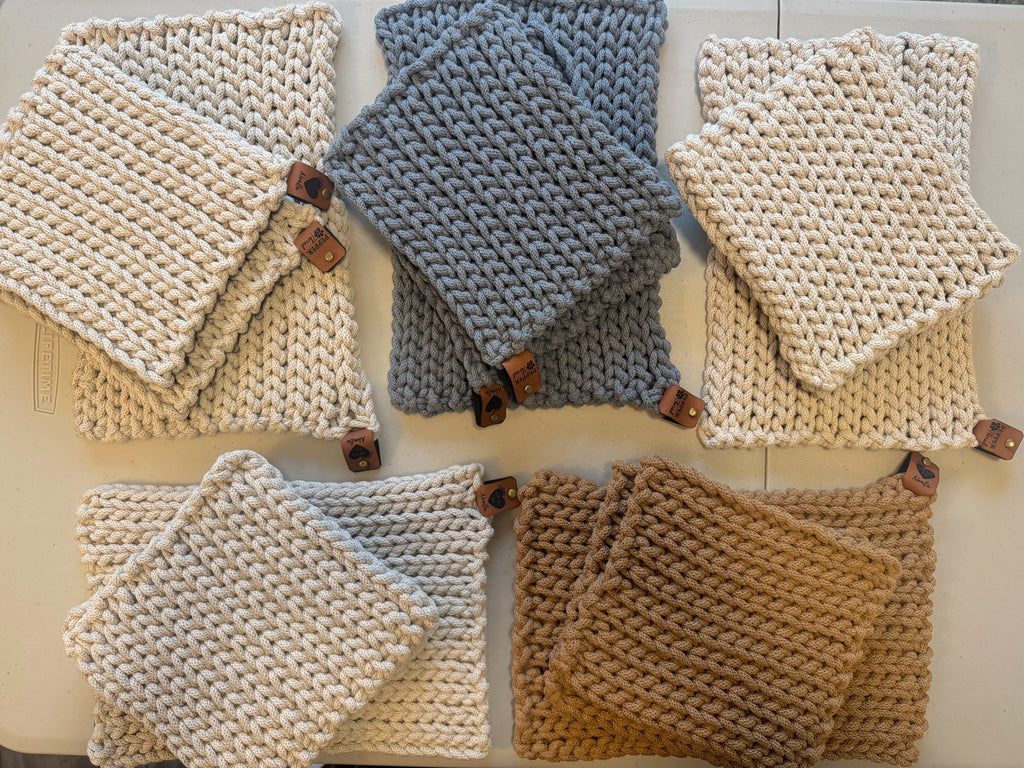 Custom Handmade Crochet Hot Pad & Trivet Set