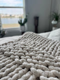 Chunky Knit Crochet Blanket Pattern Up Close Design