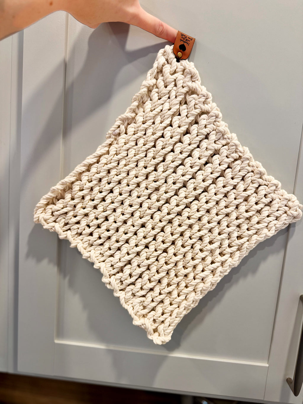 Custom Handmade Crochet All Cotton Hot Pad Trivet Hangable Heat Resistant 