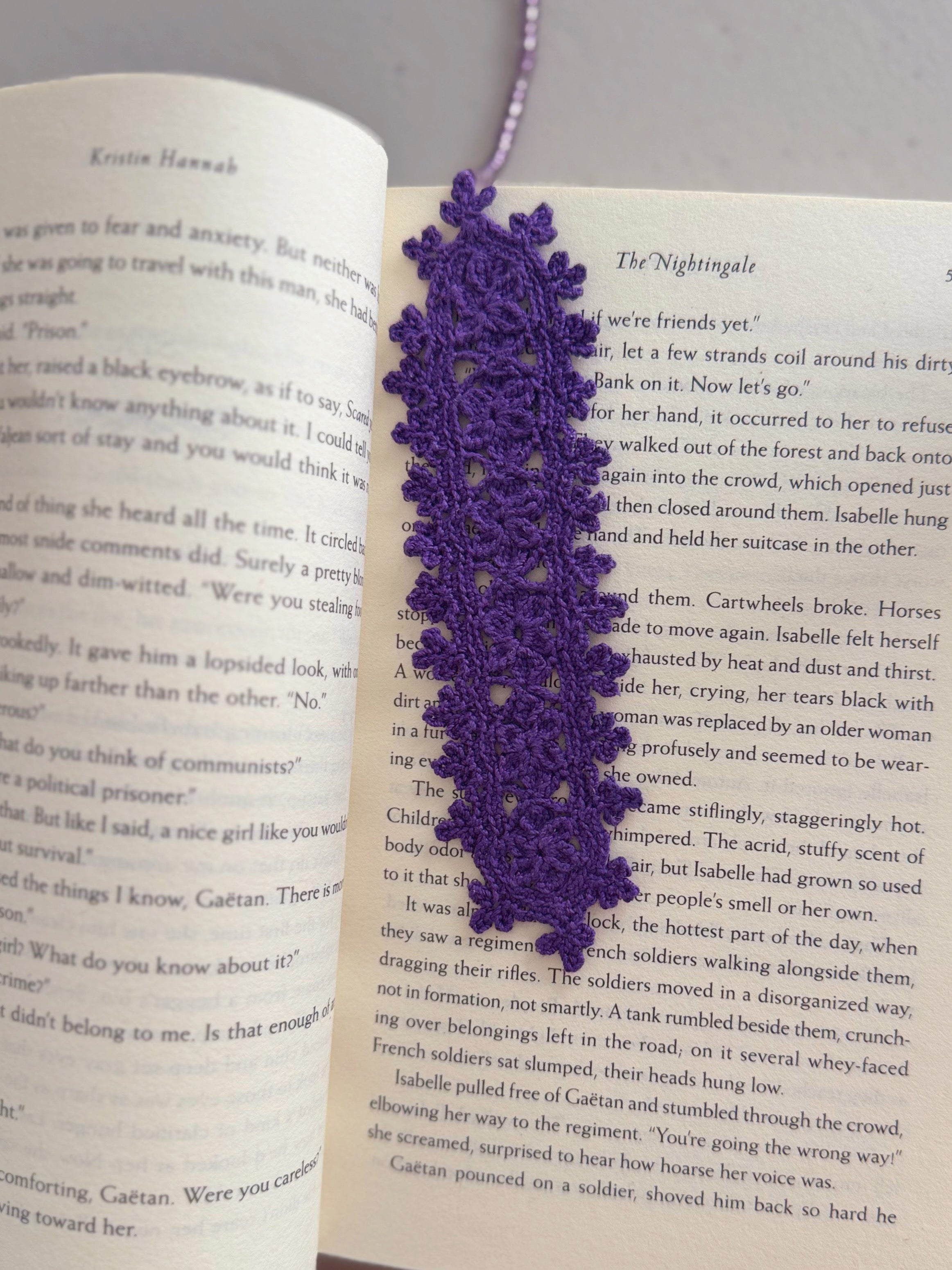 Custom Handmade Crochet Thread Lace-Like Bookmark