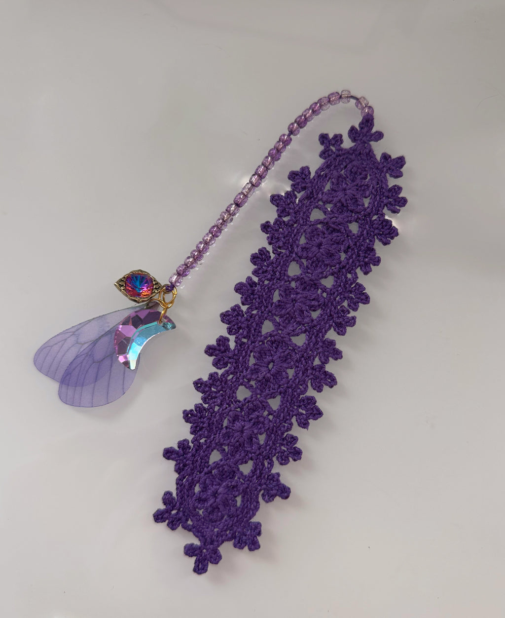 Custom Handmade Crochet Thread Lace-Like Bookmark