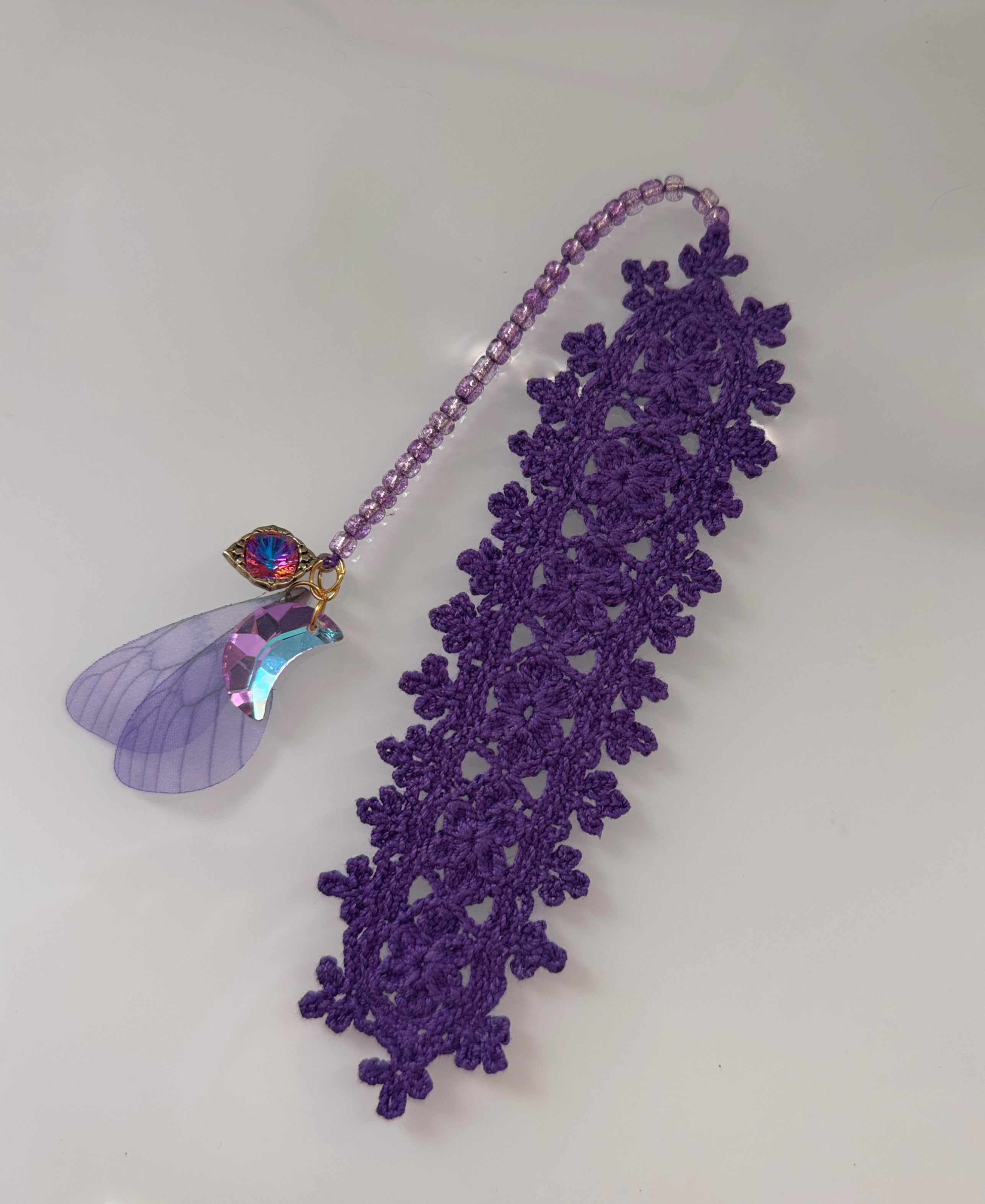 Custom Handmade Crochet Thread Lace-Like Bookmark